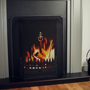 Silverflame 24" Fire Guard with Brass Handle 